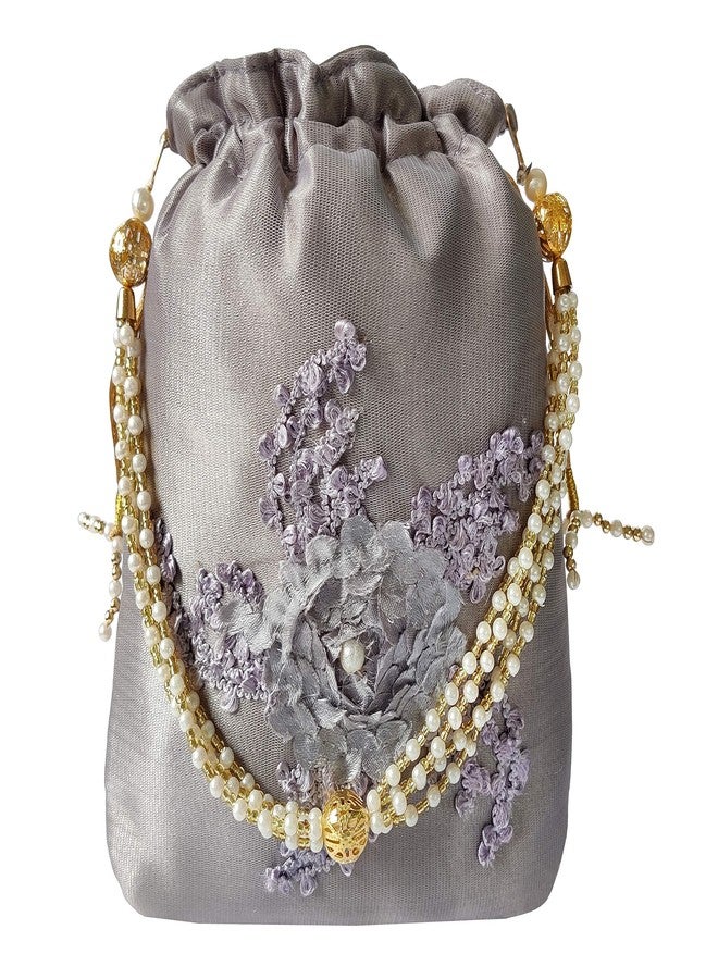 DUCHESS Women's Grey Potli Bag (Grey) - Image 1